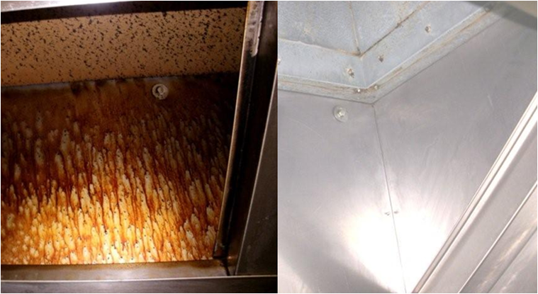 Before and after: Exhaust fan & ductwork